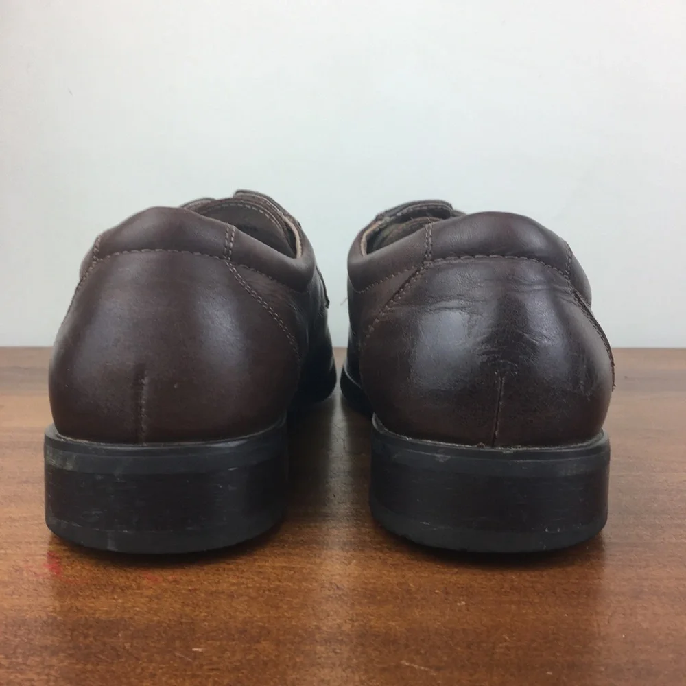 Fratelli Select Men’s Dress Shoes Almond Toe Size 9M Brown Genuine Leather.